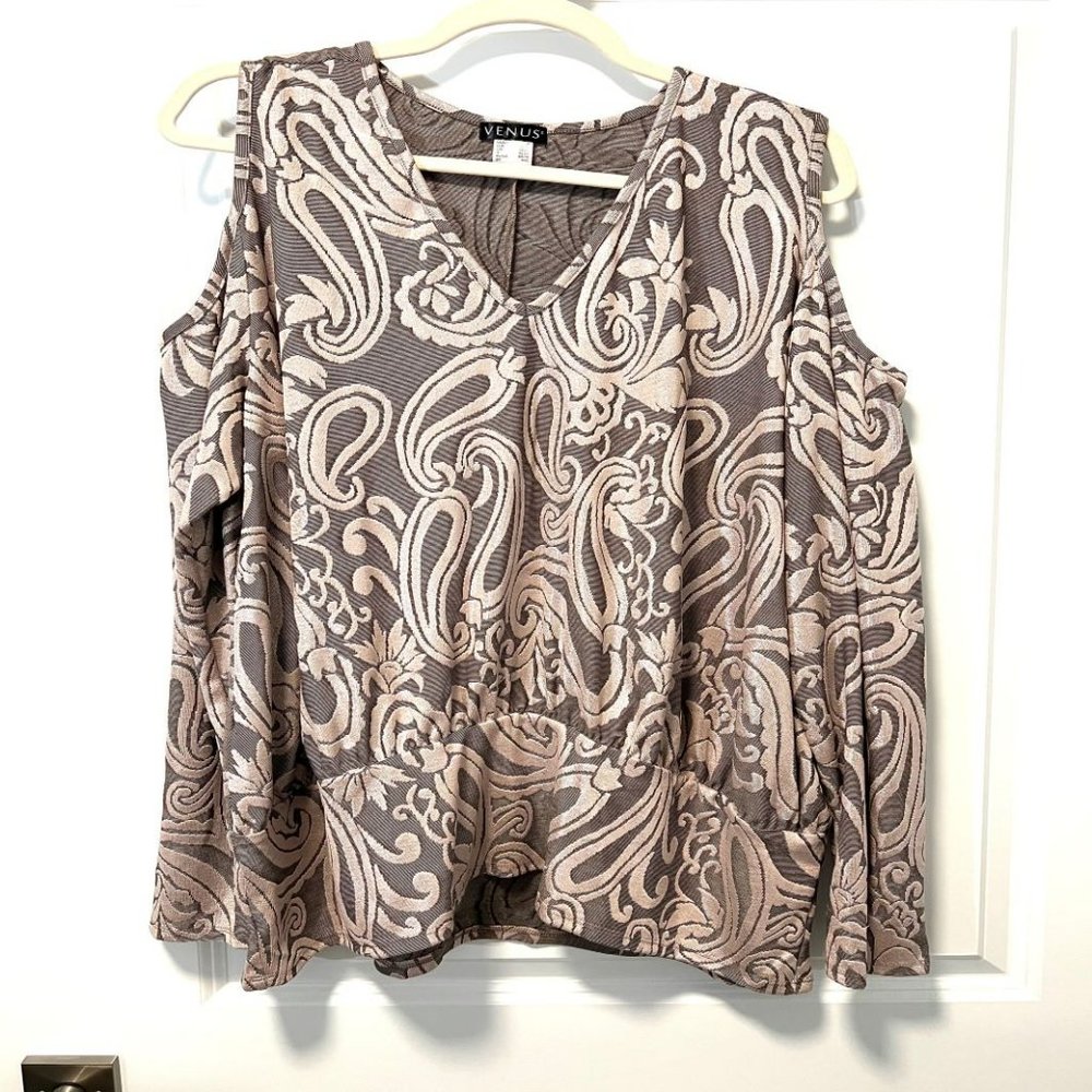 Venus Shimmer Paisley Top